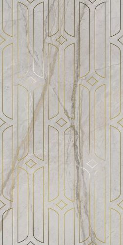 KMD3STA029BR Ифран серый светлый глянцевый обрезной 60x119,5x0,9 декор