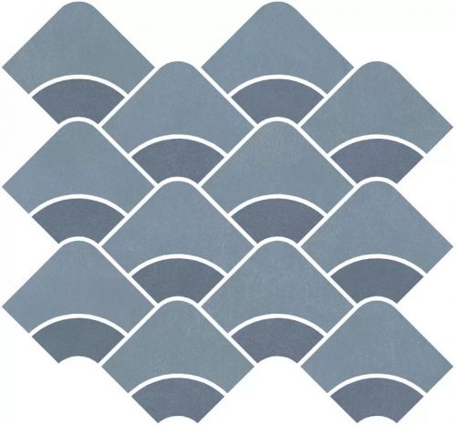 KMD2HID011BR Таделакт наборный синий светлый, синий матовый обрезной 30x28x0,9 декор