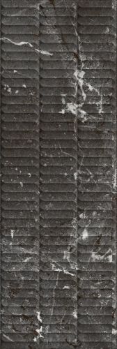 KM3090B0170R Тубкаль чёрный глянцевый структура обрезной 30x89,5x1,05 керамическая плитка